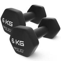Hanteliai, svarmenys 4FIZJO, 2 x 6 kg, fitness hanteliai, rankų svoriai, treniruotėms, pratimams