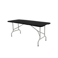 Sulankstomas lauko stalas, 180 x 70 x 74 cm, juodas