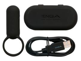 Tenga Smart Vibe interaktyvus vibruojantis penio žiedas - juodas