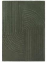 Vikosa Arcura tamsiai žalias vilnonis kilimas, 160 x 230 cm