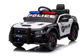 Juodas elektrinis policijos automobilis Dodge Charger