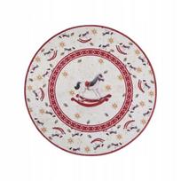 Villeroy & Boch Toy's Delight riboto leidimo apvalus kilimas 160x160 – kreminis ir raudonas
