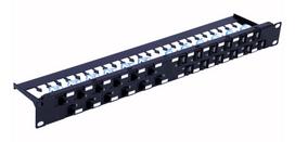 Techly 367836 Patch panel 24x Keystone RJ45 Cat6a UTP, 1U