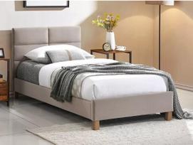 Sierra „Velvet“ gobelenu apmušlu lova 90x200 – elegantiškas komfortas švelniai smėlio spalvos
