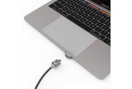 Compulocks Ledge Lock Adapter for MacBook Pro 13 M1  AND  M2 with Keyed Cable Lock, Silver
