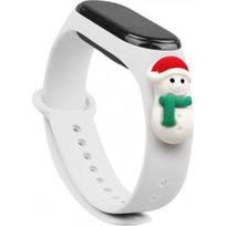 Hurtel Strap Xmas Xiaomi Mi Band 3 / 4 Snowman - White