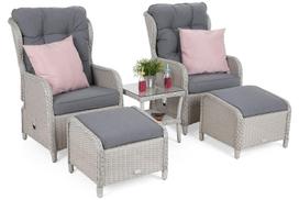 Lauko baldų komplektas Sofia, White/Grey