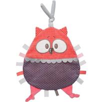 Minkštas pliušinis čežantis žaislas Canpol OWL Pink