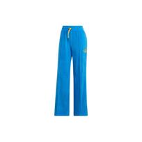 Adidas Originals Velūrinės sportinės kelnės su siuvinėtu Trefoil logotipu ir elastine, prigludusiu kirpimu Moteriškos kelnės Mėlynos IB2048 L blue