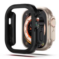 Metalinis dėklas Apple Watch Ultra 2 49 mm priedams, apsauga 45 mm 44 mm 41 mm 40 mm, TPU buferis, grūdintas iwatch series 9 8 Ultra2 49 dangtelis For Ultra1/2 49mm juoda