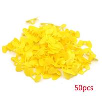 Akinių be kotelių rinkinys su replėmis Vištienos akiniai Paukščių akiniai Vištienos akiniai Vištienos akiniai Fazano Anti-Kandžiojimo Yellow 50pcs yellow