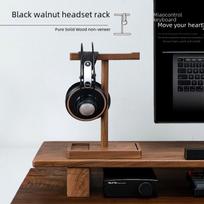 Juodojo riešutmedžio masyvo medžio ausinių stovas - Medinis stalinis ausinių laikiklis ir ekspozitorius Beech Wood Headphone Stand - Regular