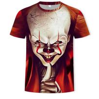 Vasaros marškinėliai apvalia iškirpte su 3D Joker Resurrection nakties spaudu, madingi kasdieniai marškinėliai trumpomis rankovėmis vyrams XS