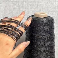 100g Core-spun siūlai Pasidaryk pats Rankinės Audimas Rankų darbo Nėrimas Pasidaryk pats Blizgančios Amatų Medžiagos Siuvimo Amatas Daugiaspalvis 5CM*10 juoda