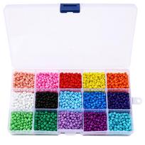 2500-24000 vnt. Sėklų karoliukų dėžutės įrankių rinkinys, skirtas „pasidaryk pats“ priedams papuošalams gaminti 2mm 24000pcs black
