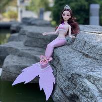 Dolls Vivid Expression Puošni suknelė Kolekcinė 45 cm lėlė su undinėlės suknele, skirta dekoruoti mergaitėms vaikiška lėlė dovana