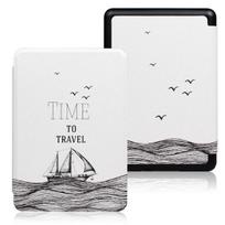 Skirtas Kindle Paperwhite 11th Smart Case Painted Premium Cover for Kindle 10th Magnetic Protective Slimshell for Kindle Oasis 9th for EY21 balta