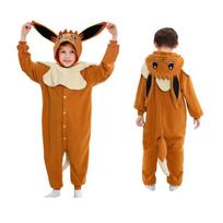 Evi onesie vaikams Vienas gabalas Pižama Vaikams Kigurumi Helovino Cosplay Kostiumas Šventės Dovana 100 lydinys oranžinės spalvos