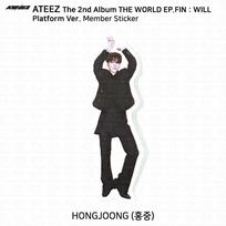 ATEEZ 2-asis albumas WORLD EP.FIN WILL Platform Ver. Fotokortelės Polaroid lipdukas Hongjoong - Sticker