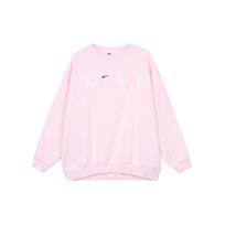 Nike As W Nsw Cozy Flc Os Crew Neck Casual Loose American Retro Sweatshirt Women sweatshirt Pink FV4012-663 L
