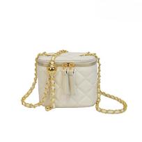 Mažas dėžutės krepšys Moteriškas Mini Crossbody Bag Tinklinis krepšys Universalus B balta