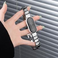Nerūdijančio plieno kilpa Mi Band 9/8 dirželiui, Xiaomi Mi Band 9 dirželių keitimas, Correa Miband 9 dirželiams, Xiaomi 8 dirželis Mi Band 9 sidabras
