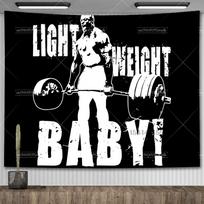 Lengvas kūdikis Ronnie Coleman gobelenas sporto salės motyvacija kultūrizmo tapetai sienų dekoras plakatai estetiški gobelenai makramė 95x73cm