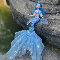 Dolls Vivid Expression Puošni suknelė Kolekcinė 45 cm lėlė su undinėlės suknele, skirta dekoruoti mergaitėms vaikiška lėlė dovana