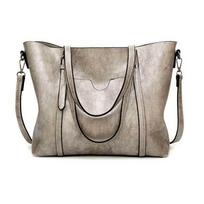 Pečių krepšiai moterims Aliejinis vaškas Odinė rankinė Dizaineris Moterims Messenger Crossbody Bags Tote pilka spalva