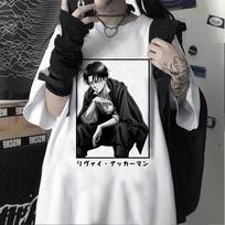 2023 m. Anime Attack On Titan Graphic Harajuku Summer trumpomis rankovėmis Kawaii Moteriški marškinėliai XL black