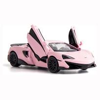 1:36 mastelio liejimo lydinio automobilio modelis McLaren 600LP žaislinis automobilis, traukiamas atgal Transporto priemonės Žaislinis automobilis, skirtas mažiems vaikams, vaikams, berniukams, mergaitėms, dovana 1/36-12.5x5x3cm rožinė
