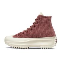 Converse Run Star Hike Platform High Striped Knit Unisex Sneakers Red Dark-Wine Saddle A03252C 35.5 brown