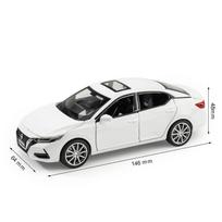 1/32 „Nissan SYLPHY“ miniatiūrinis liejamas žaislinis automobilio modelis, atidaromas garsas ir šviesa, mokomoji kolekcija Dovana vaikams berniukui balta