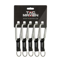 Tac Maven Carabiner 8mm Karabinai, 5 vnt.