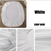 Paklodė su gumomis Neslystančios Reguliuojamos Čiužinio Užvalkalai Viengulei Dvigulei Karališko dydžio Karalienės dydžio Lovai 2PCS Pillowcase48x74 balta