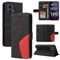 Skirtas „Motorola G84 G54 G14 4G G32 Cover“ daugiafunkcinis atverčiamas odinis telefono dėklas „Moto E13 G 84 54 14 73 53“ magnetinių piniginės kortelių lizdų stovų dėklai Moto G54 juoda