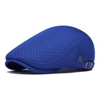 Kvėpuojantis tinklelio kepuraitė: Unisex vasarinė kepurė korėjietiško stiliaus Adjustable karališkos mėlynos spalvos