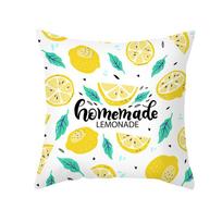 Vasarinė vaisinė pagalvės užvalkalas chartreuse spalvos pagalvės užvalkalas citrinos raidės dekoracija sofa Nordic namai 16x16Inch