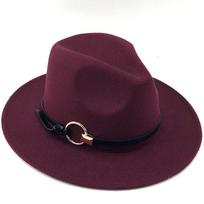 Paprasta vilnonė moteriška „Fedora“ skrybėlė žiemai rudeniui Elegantiška „Lady Floppy Cloche“ plataus krašto „Jazz“ kepuraitė, dydis 56–60 cm 56-58CM