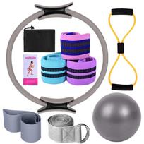 Jogos rinkiniai moterims Pilates Namų įranga Pilatesas Magic Ring Booty Bands treniruoti sėdmenis violetinė