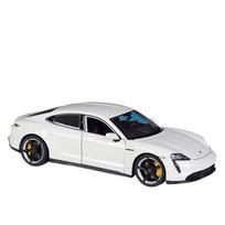 Welly 1/24 Porsche Taycan Turbo S lydinio sportinio automobilio modelis Metaliniai liejiniai Naujos energijos transporto priemonės Automobilio modelio simuliacija Vaikų žaislai Dovanos rožinė
