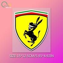 Automobilio lipdukas Asilo raštas Atspindintis Savaime lipnus Lipdukas Dekoracija Skydo lipdukai Pakeitimas Ferrari 15x12.5cm