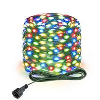 Patvarios LED Kalėdinės girliandos 220V kištukinis maitinimas žalias laidas vandeniui atsparios lauko ir vidaus kiemo sodo dekoracijos 10M 100LEDs įvairiaspalvis
