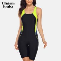„Charmleaks“ moteriški vientisi sportiniai maudymosi kostiumėliai „Athlete“ sportiniai maudymosi kostiumėliai „Racerback“ XS balta/juoda
