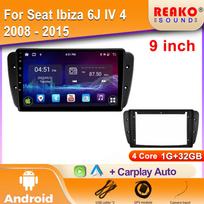 Android Auto Automobilinis Radijas Seat Ibiza 6J IV 4 2008 - 2015 Navigacija GPS Carplay Multimedijos Grotuvas Stereo 4G Wifi BT Kamera 2din 4 core 1GB+32GB carplay