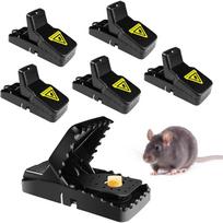 6/8 vnt. smūginis pelės gaudyklė – daugkartinio naudojimo plastikinė gaudyklė, didelio jautrumo gaidukas, be kvapo, namams, virtuvei, garažui, sandėliui 6Pcs