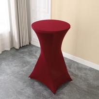 Aukštos kokybės tampri staltiesė keturkojams kokteiliniams ir baro stalams, pagaminta pagal užsakymą vestuvėms ir viešbučiams 60*110 cm