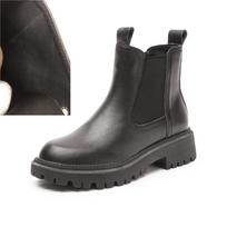 Moteriški Chelsea batai Natūralios odos rudens žiemos mada Moteriški auliniai batai Retro Marton Boots Moterys 35