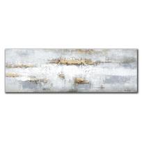 Balto fono drobės tapyba Modernus abstrakčius originalus plakatas ir spausdintos sienos meno nuotraukos, skirtos gyvenamojo kambario dekoravimui Cuadros 30x90cm Unframed