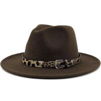 Moterims Vyrams Vilnonė Fedora Skrybėlė Su Odine Juostele Džentelmeniška Elegantiška Moteris Žieminė Rudeninė Platus Kraštas Džiazo Bažnytinė Panama Sombrero Kepurė 56-58CM
